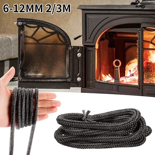 Black stove fire rope - stove, door