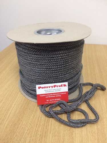 6mm black stove rope - rope, white