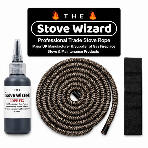 Black stove rope kit wood - rope,
