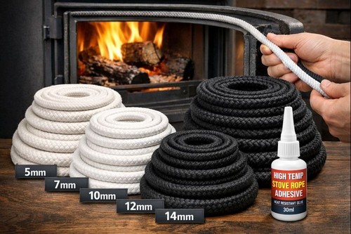 Stove rope door seal log - rope,